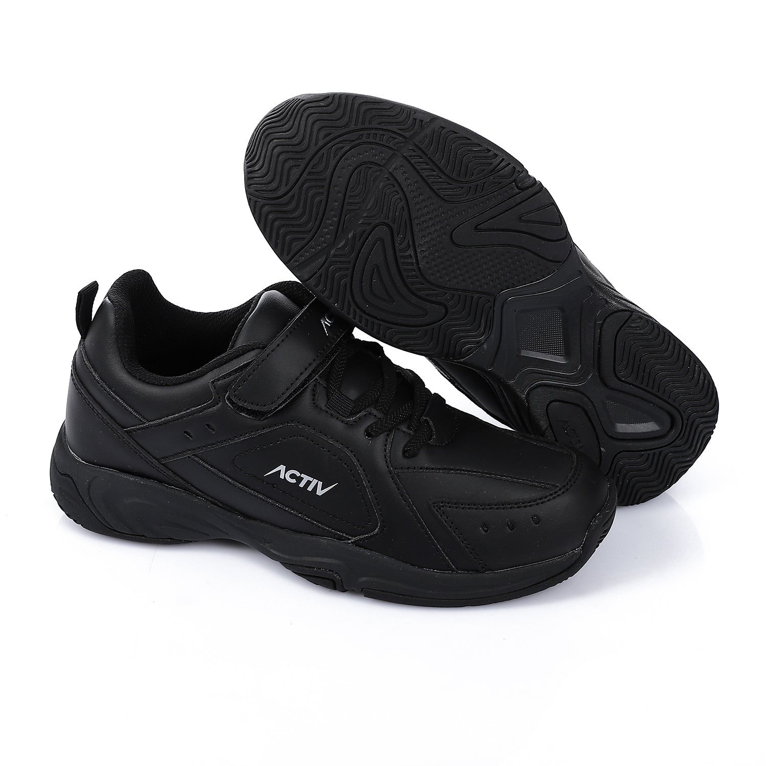 ACTIVNEW FASHION VELCRO SHOES - BLACK