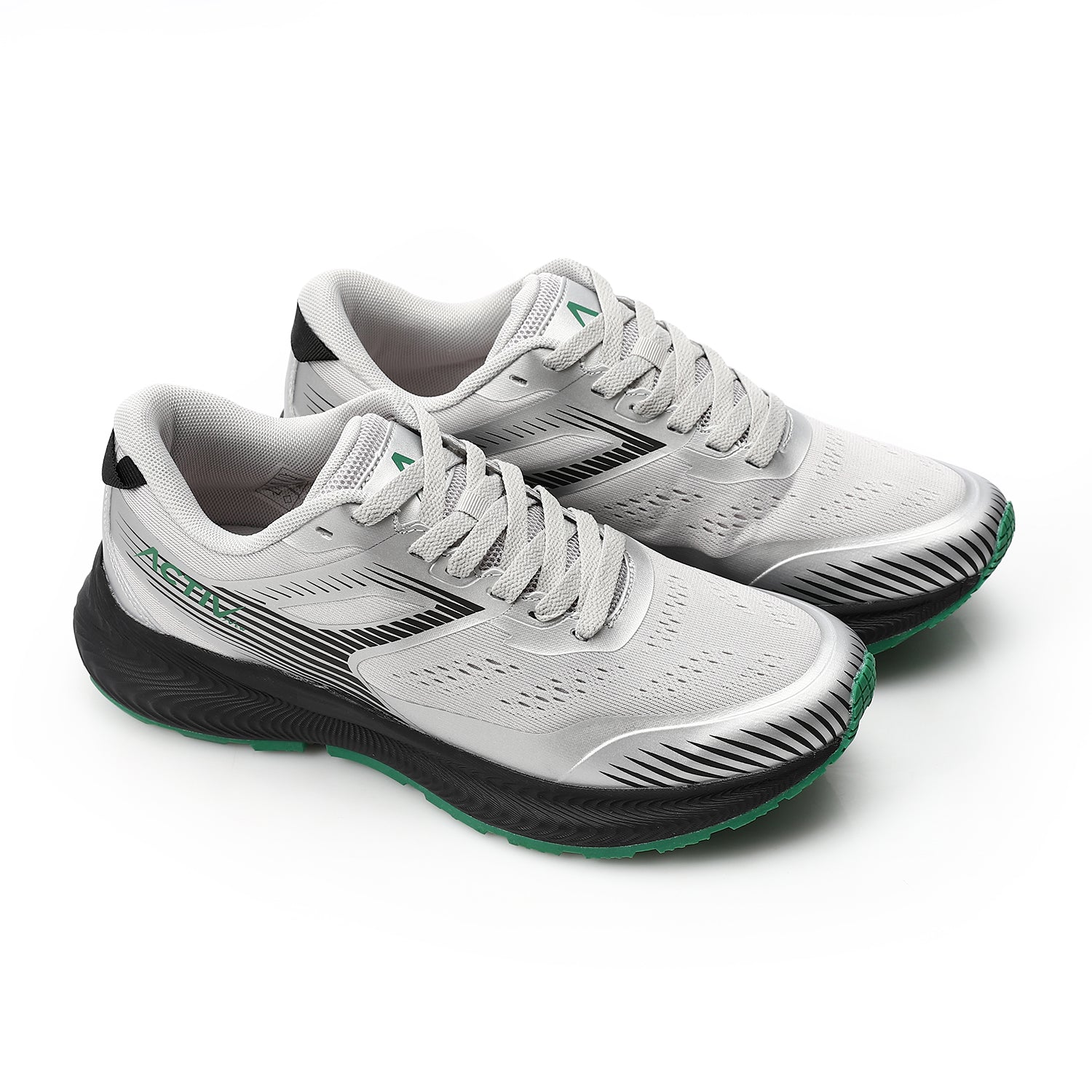 ACTIV MEN'S SHOES - SLVR & BLK