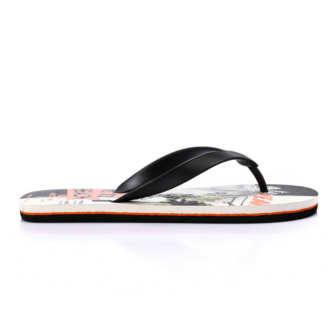 ACTIVNEW MEN'S FLIP FLOP - BLK & WHIT