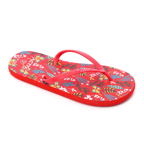 ACTIVNEW WOMEN'S FLIP FLOP - RED