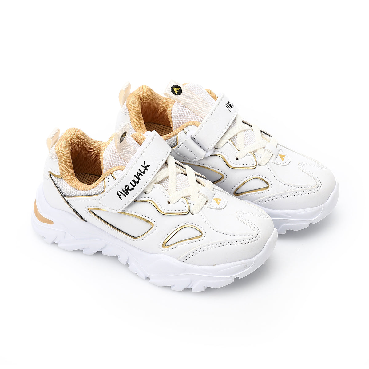 AIRWALK FASHION KIDS SHOES - WHT & PUR