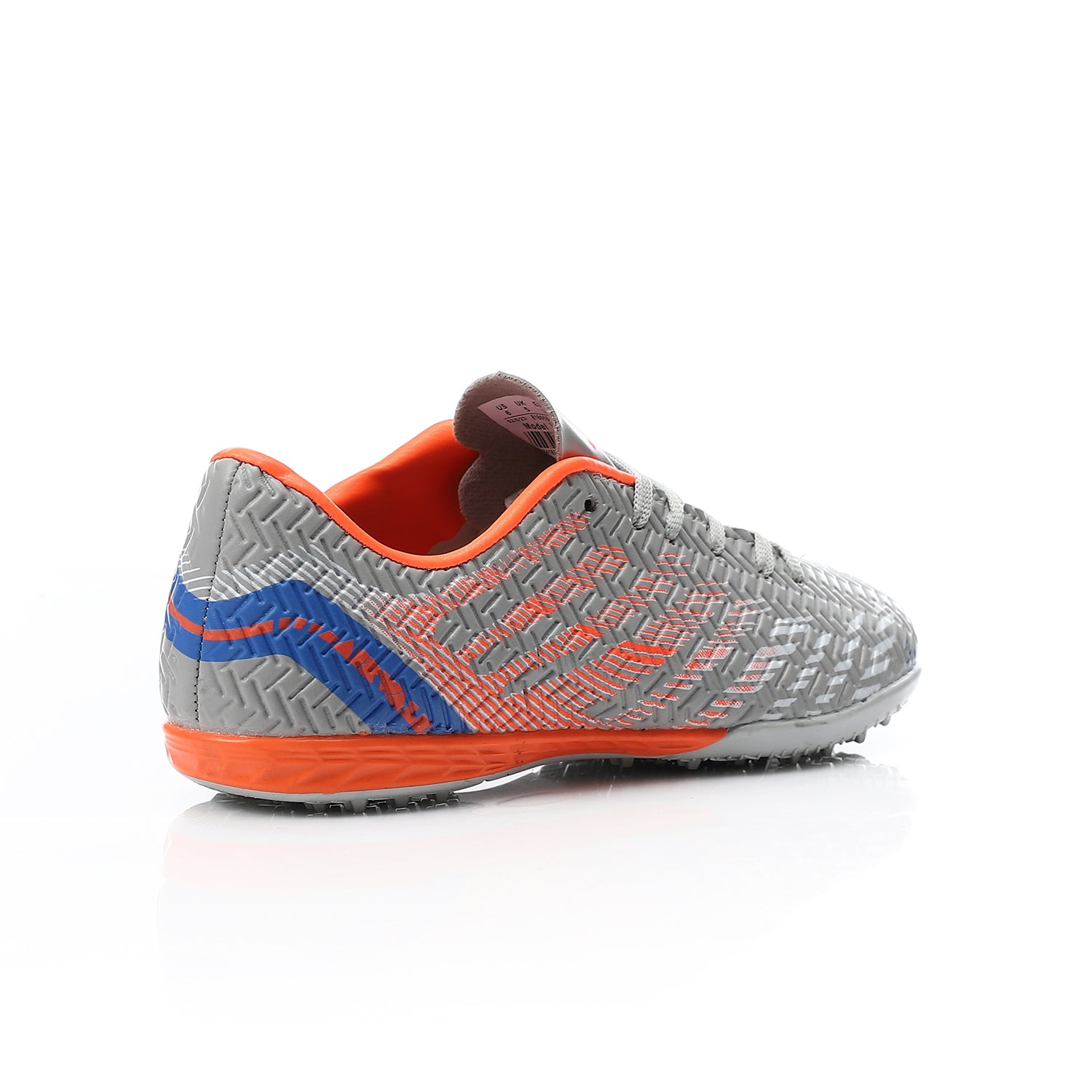 AIRWALK BOYS SOCCER TURF SHOES - SLV & ORG