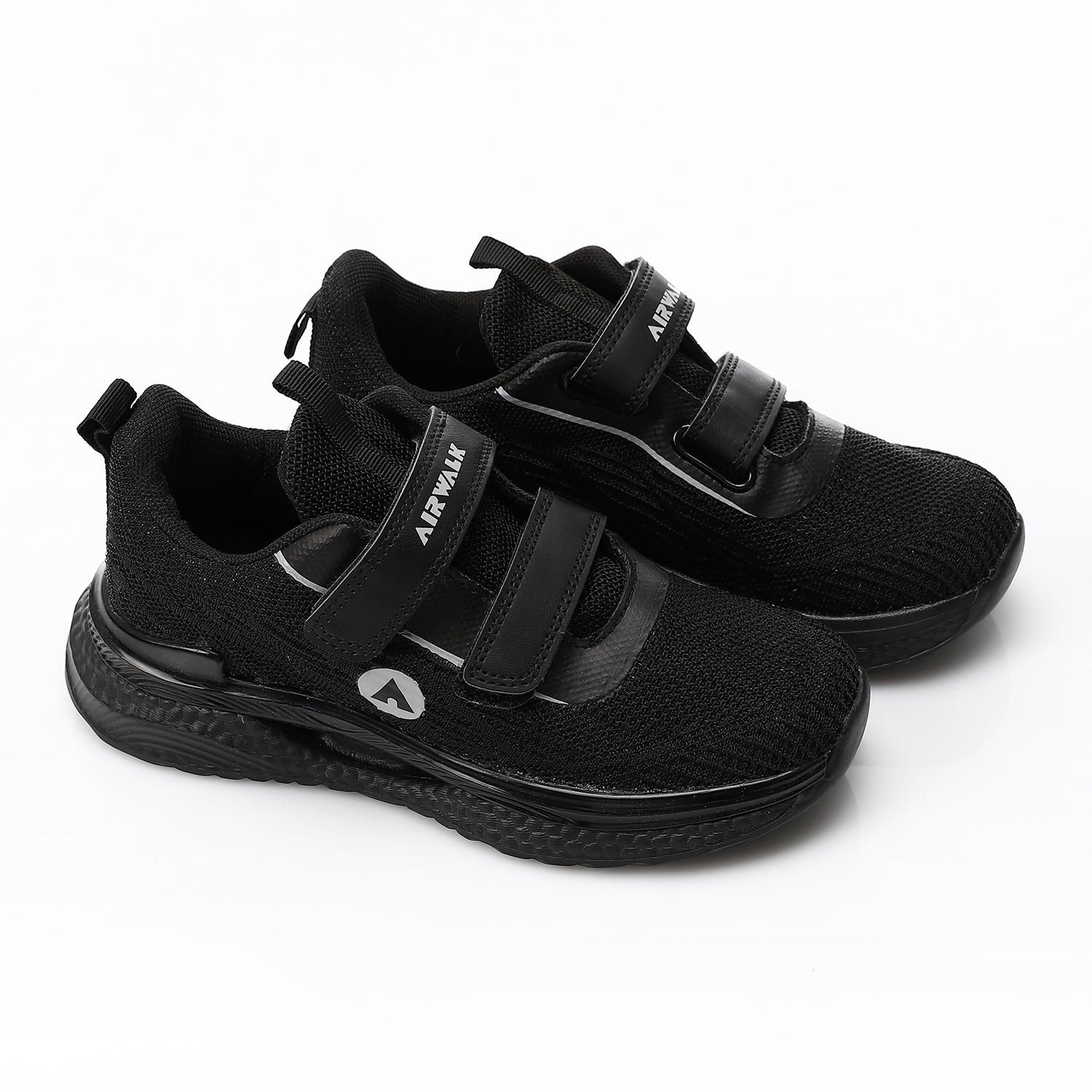 AIRWALK VELCRO KIDS SHOES - BLACK