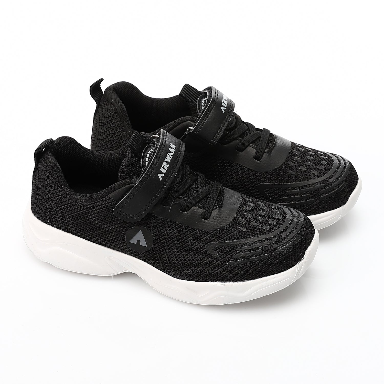AIRWALK VELCRO KIDS SHOES - BLACK
