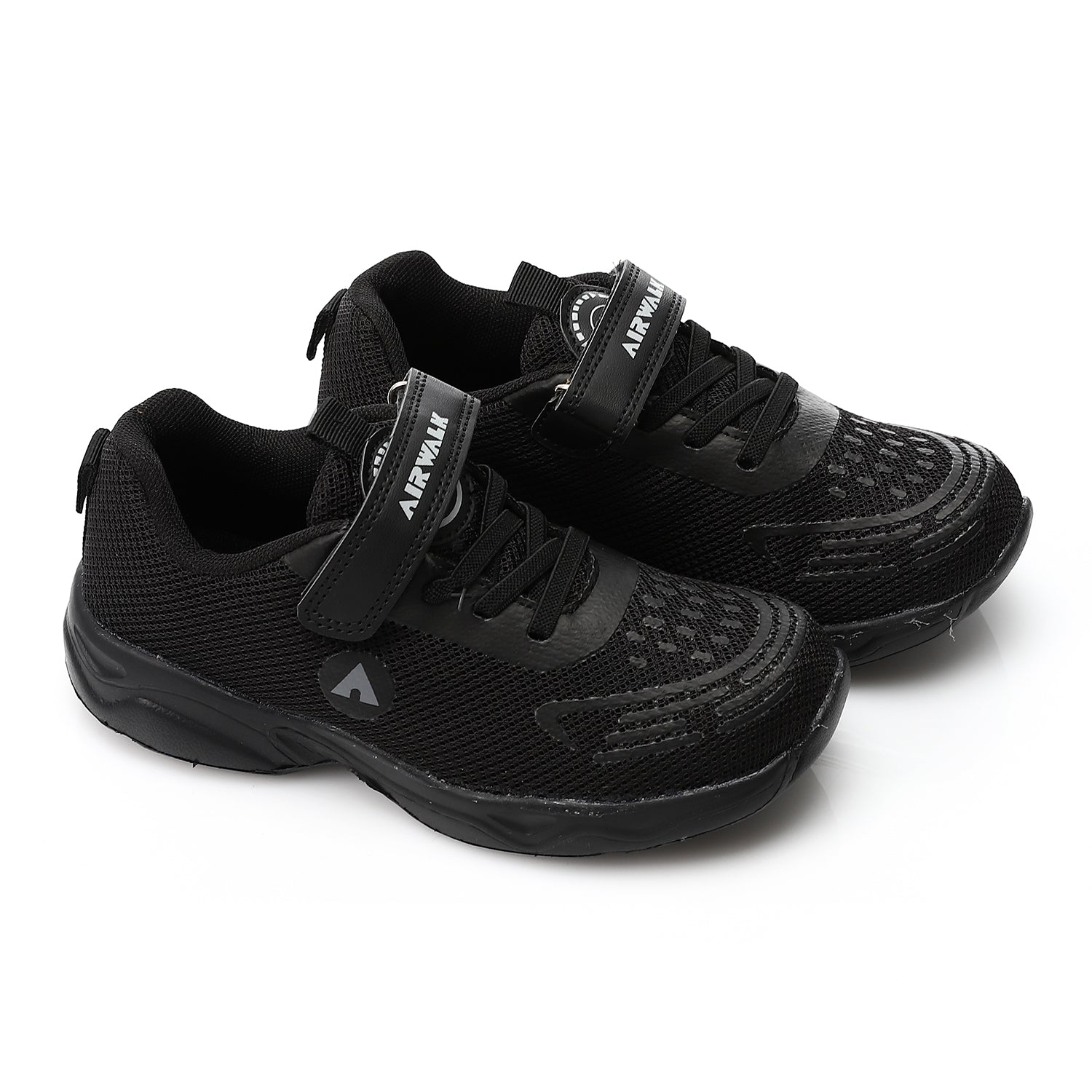 AIRWALK VELCRO KIDS SHOES - BLACK