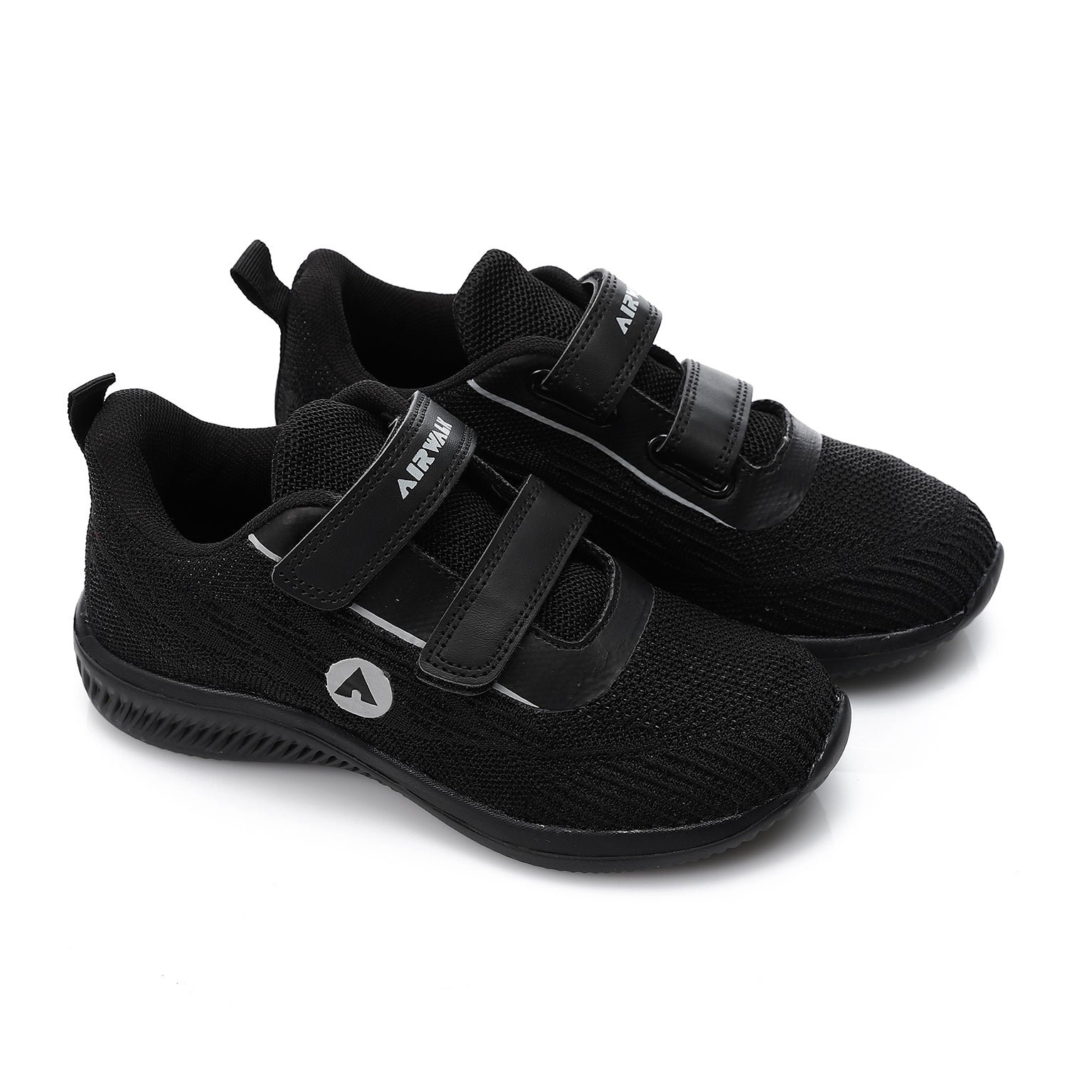 AIRWALK VELCRO KIDS SHOES - BLACK