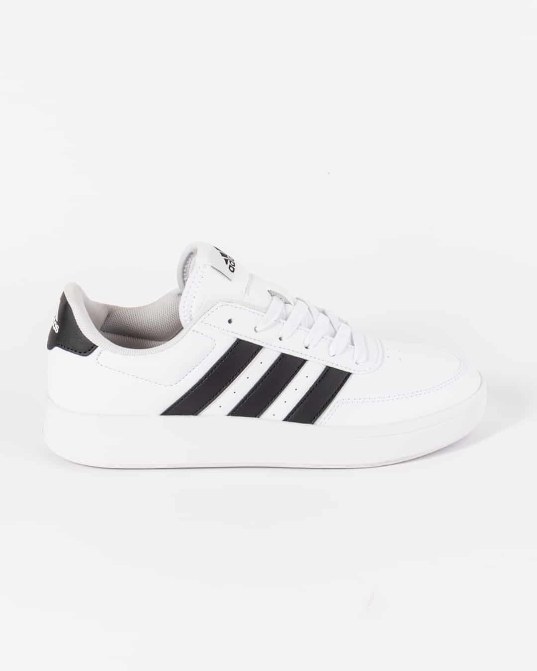 ADIDAS BREAKNET 2.0 SHOES - WHT & BLK