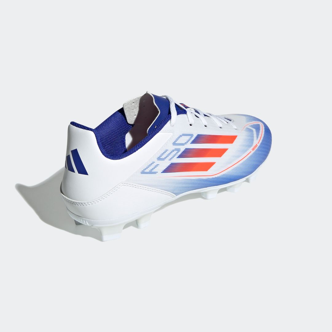 ADIDAS F50 CLUB FXG SHOES - WHT & BLUE