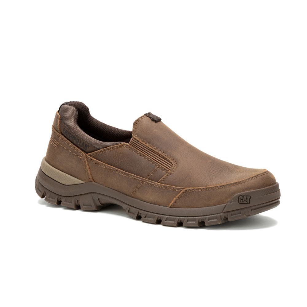 CAT THRESHOLD SLIP ON SHOES - BROWN