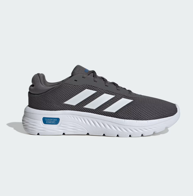 ADIDAS CLOUDFOAM COMFY SHOES - GREY & WHT