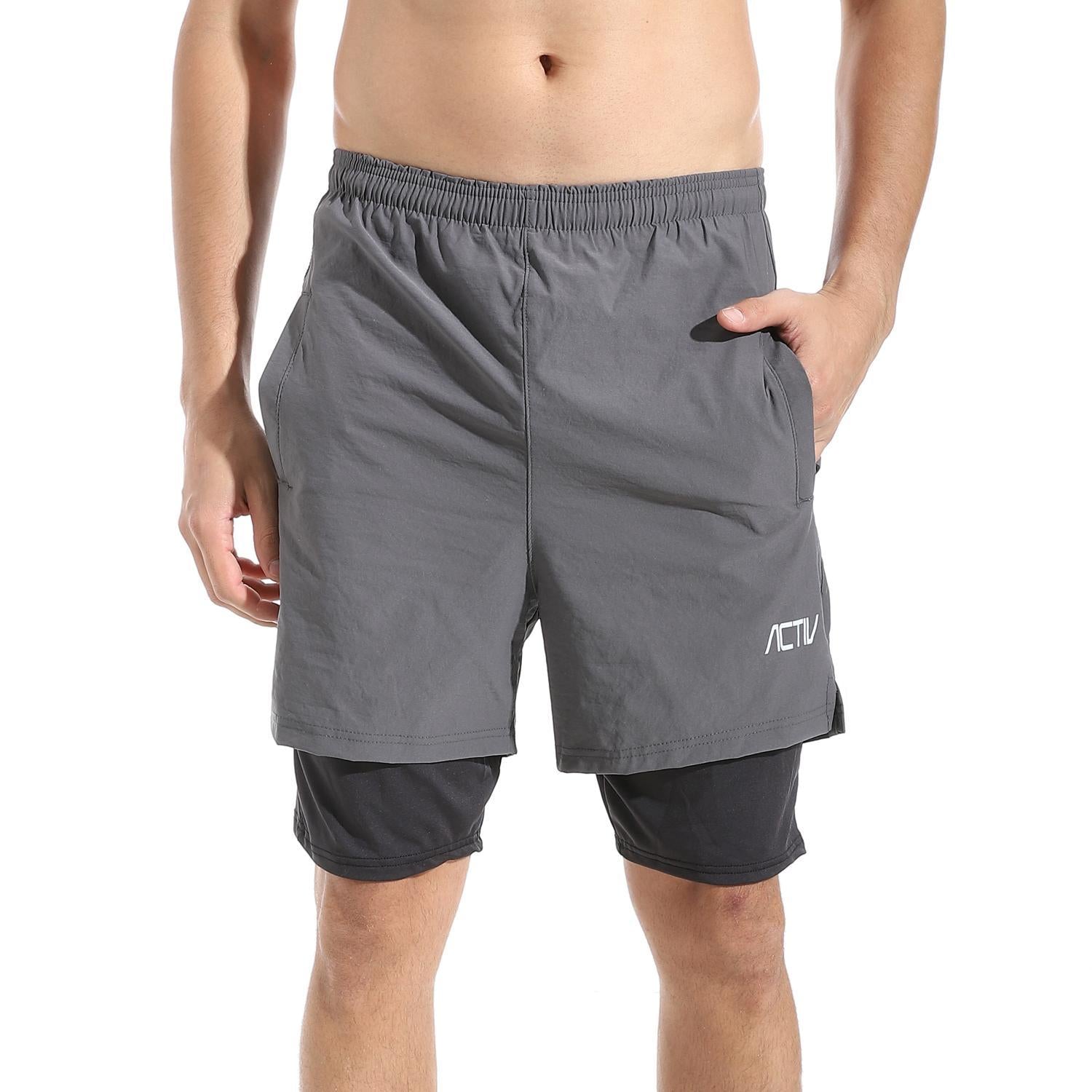 ACTIV MEN'S LEGGINGS SHORTS - D.GRAY