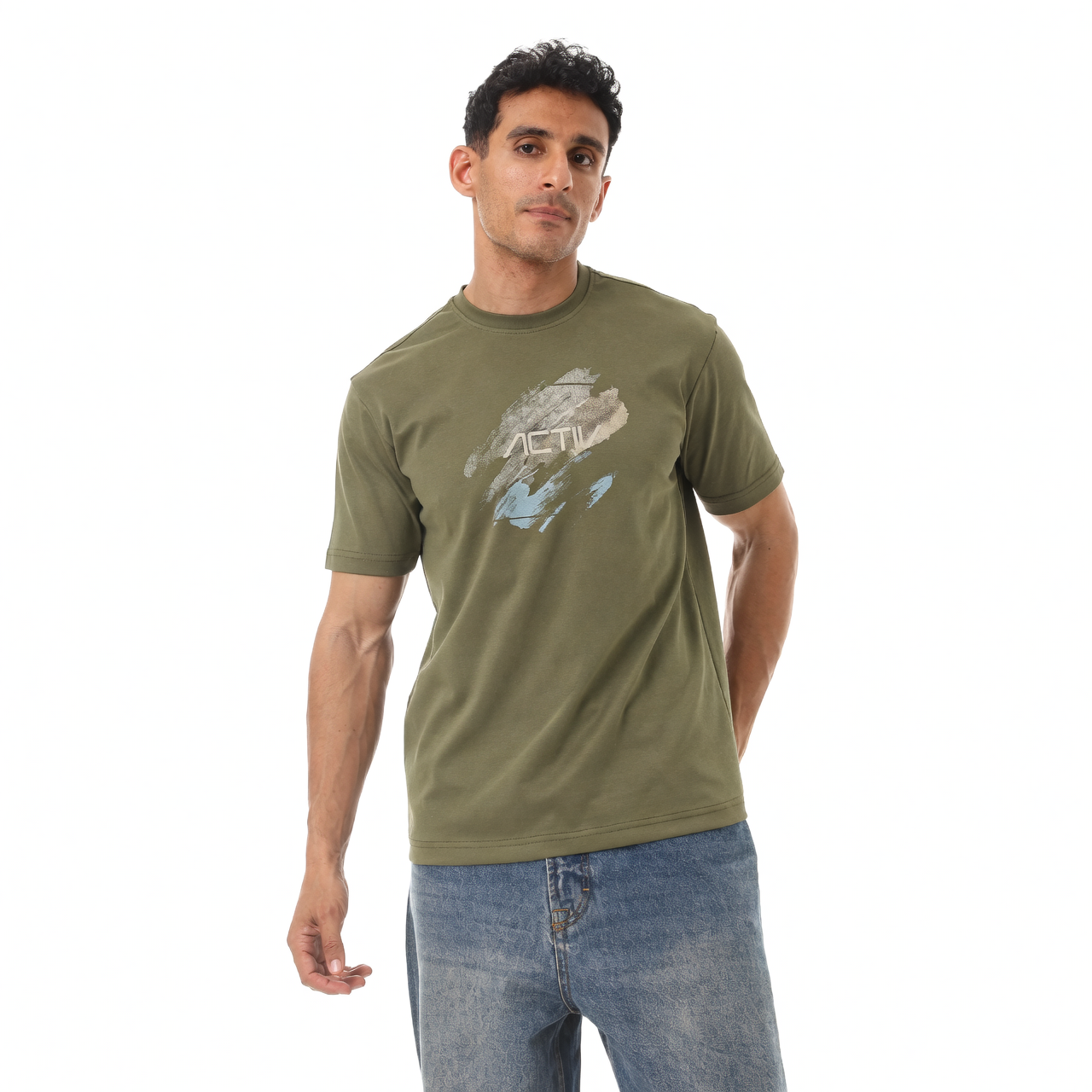 ACTIV MEN'S BASIC T-SHIRT - OLIVE
