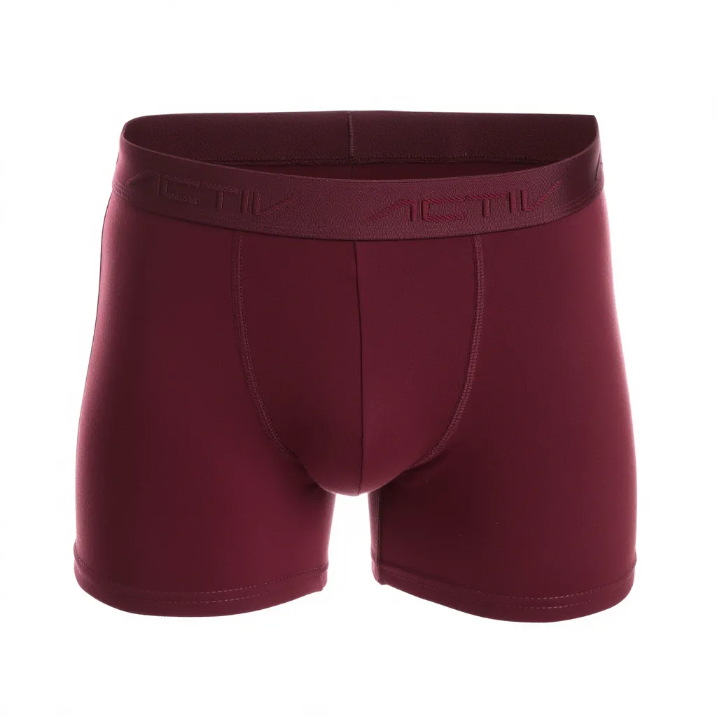 ACTIV MEN'S BOXER SHORTS - BURGUNDY