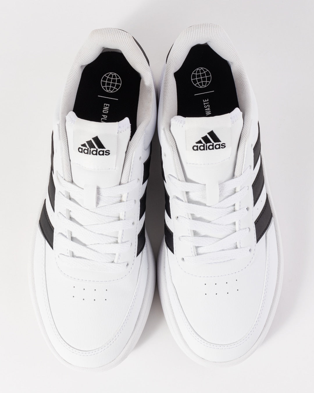 ADIDAS BREAKNET 2.0 SHOES - WHT & BLK