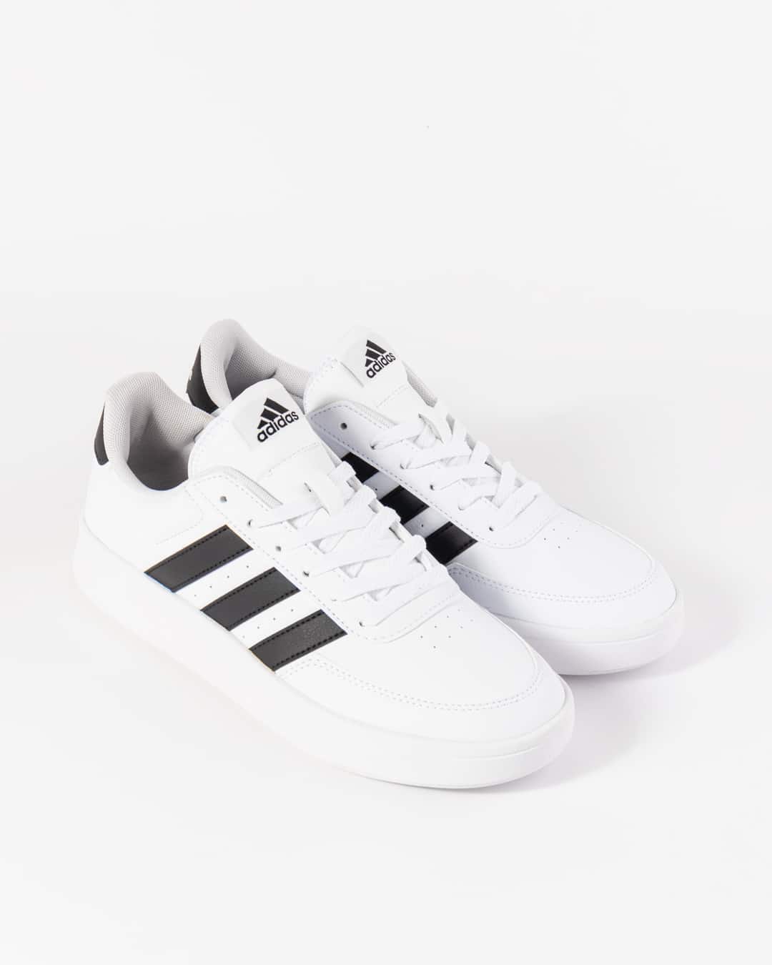 ADIDAS BREAKNET 2.0 SHOES - WHT & BLK