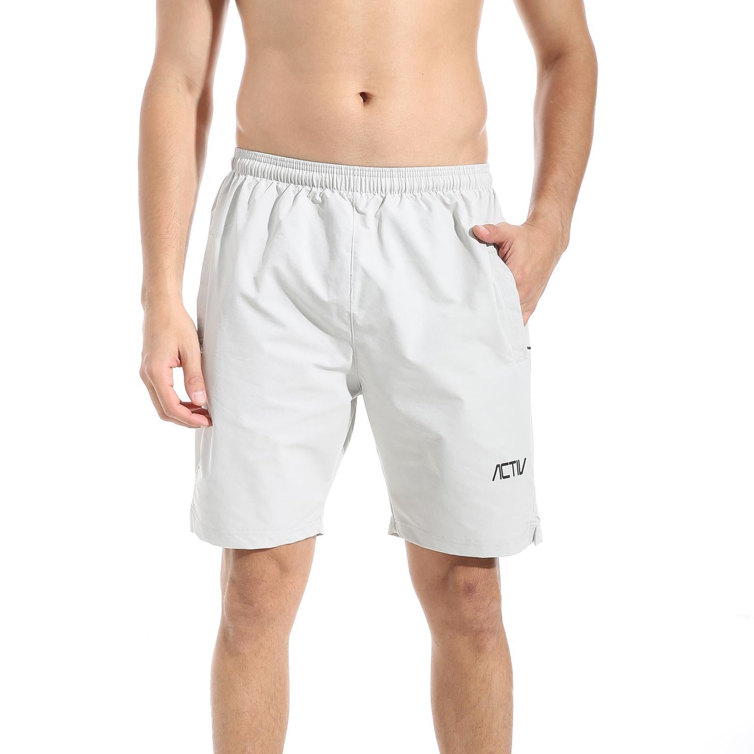 ACTIV MEN'S MESH SPORTS SHORTS - L.GRAY