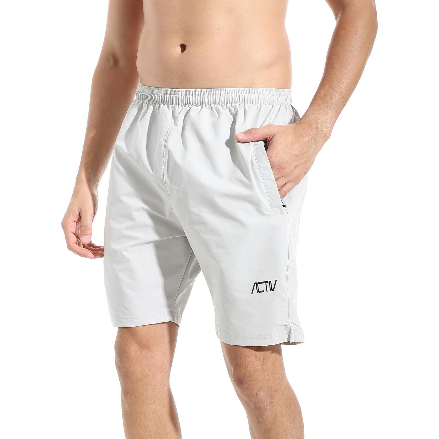 ACTIV MEN'S MESH SPORTS SHORTS - L.GRAY