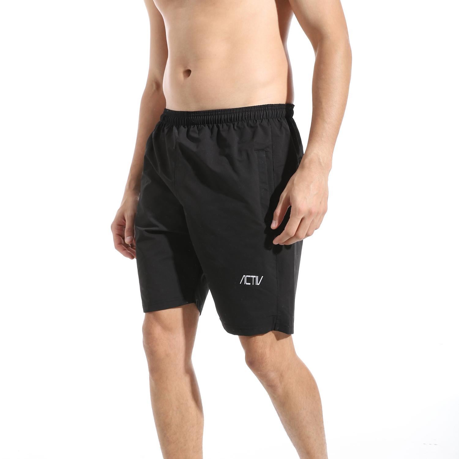 ACTIV MEN'S MESH SPORTS SHORTS - BLACK