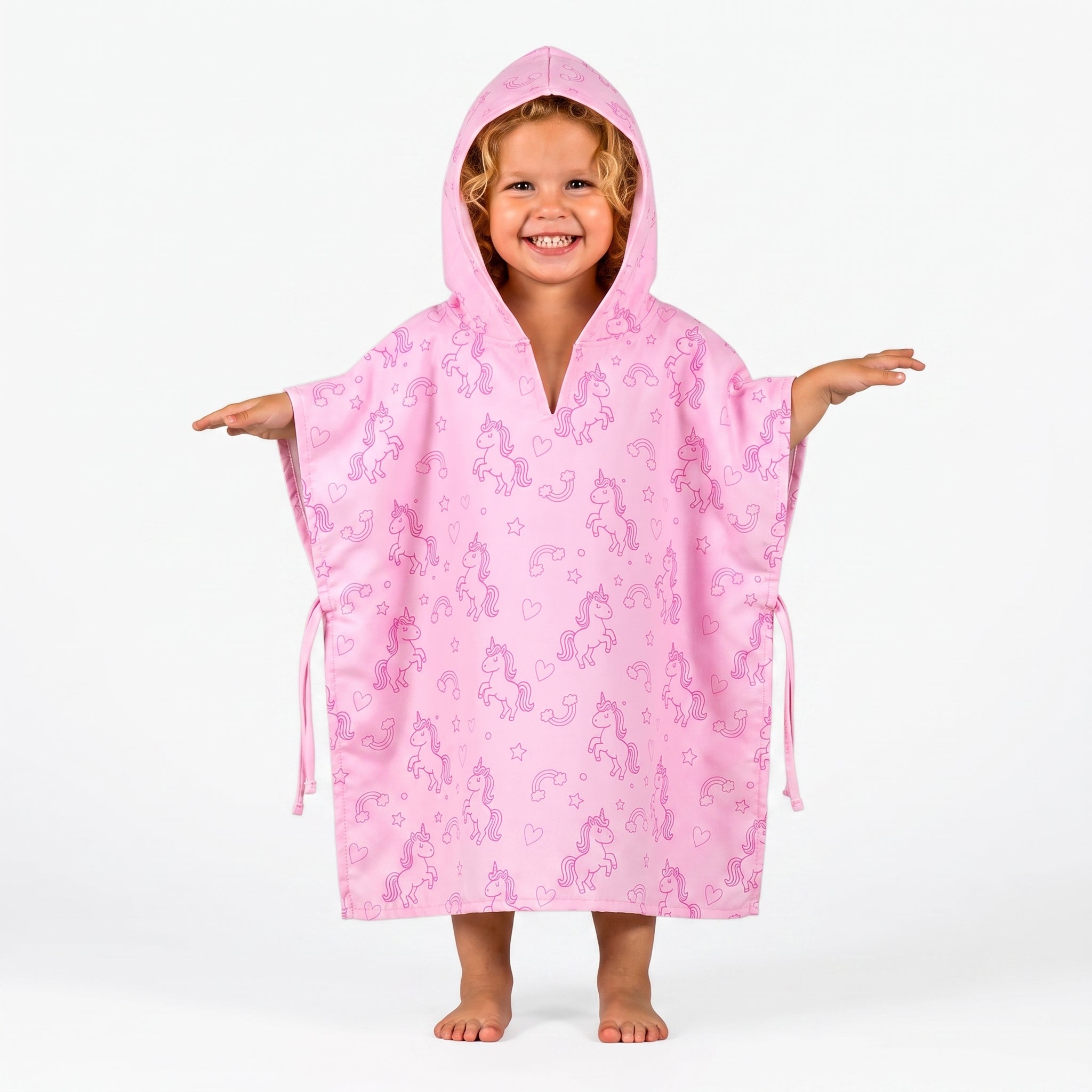 MICROFIBER LIGHTWEIGHT PONCHO - PINK