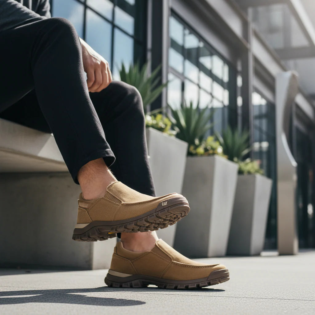 CAT THRESHOLD SLIP ON CNV SHOE - بنى